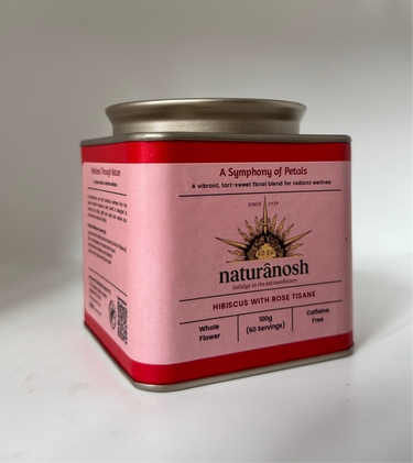 Naturânosh - Hibiscus und Rose Tisane - koffeinfreier Wellnesstee, lose